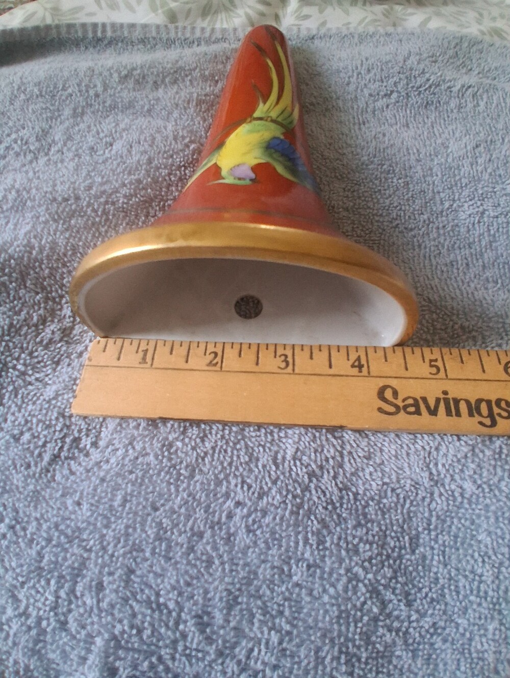 Noritake Art Deco Parrot Wall Pocket Vase, Hand Painted - Picture 5 of 8